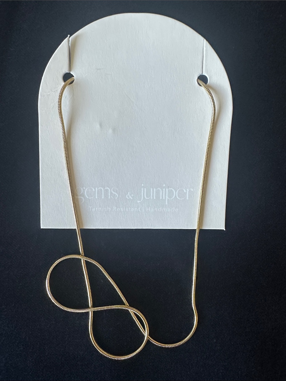 Gems & Juniper 14K Gold Filled Snake Chain Necklace 15.75” NWOT